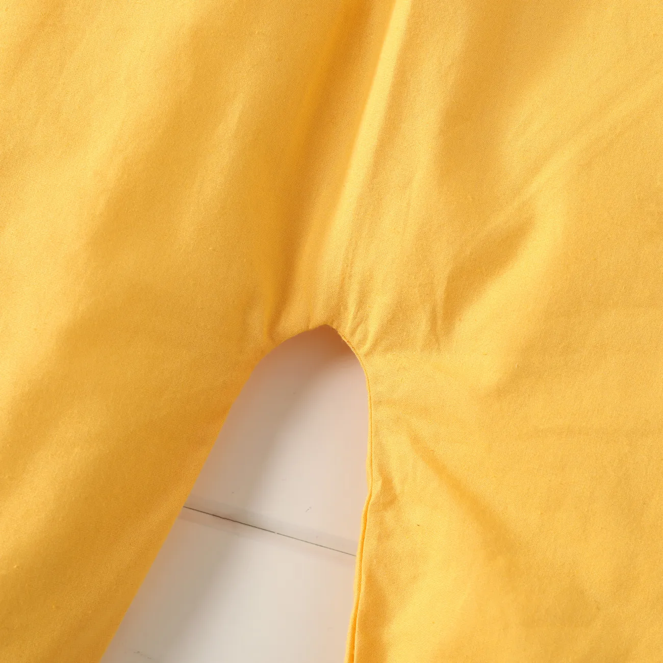嬰兒 中性 背心 基礎 連身褲 黃色 big image 1