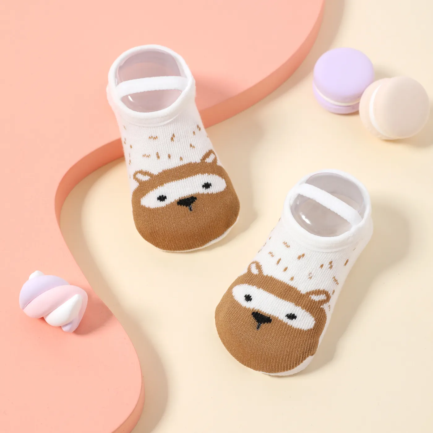 Baby / Toddler Cartoon Elastic Strap Non-slip Grip Socks  big image 1