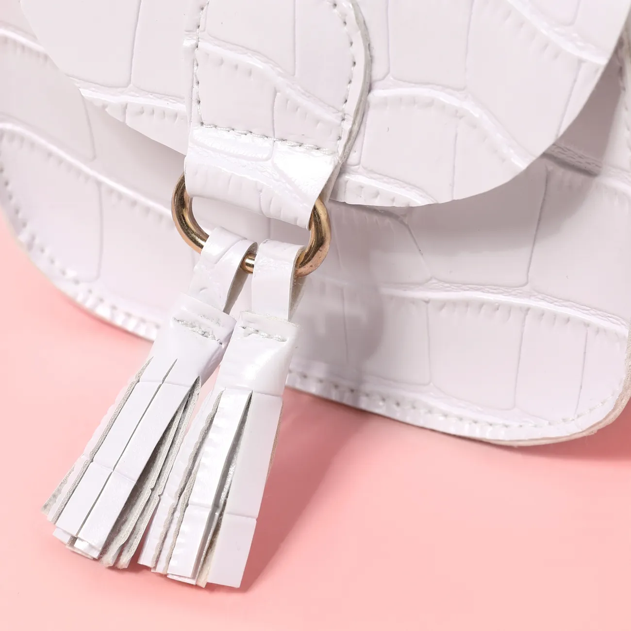 sac à bandoulière décoré de pampilles en relief pour tout-petits / enfants Blanc big image 1