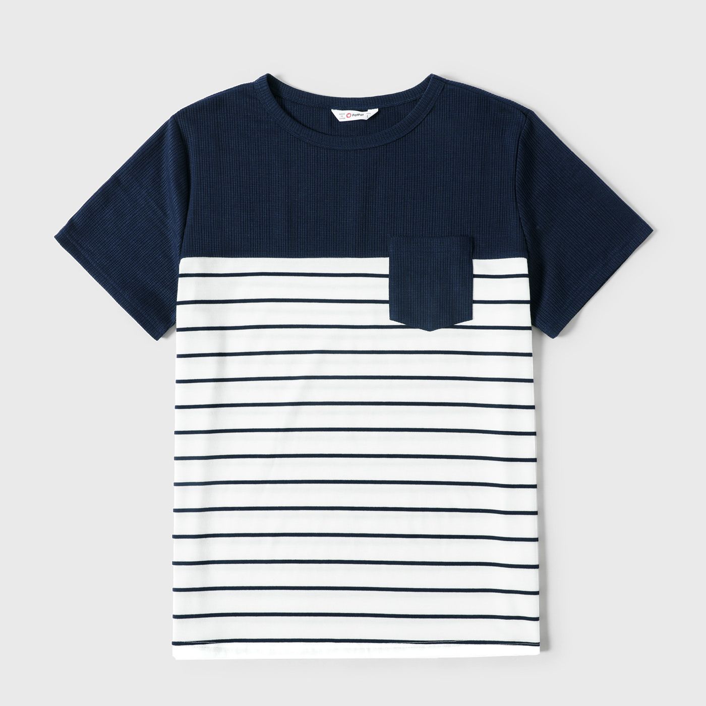 Family Matching Solid Spaghetti Strap Dresses And Striped Colorblock Short-sleeve T-shirts Sets