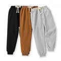 Toddler Boy Solid Color Casual Joggers Pants Sporty Sweatpants for Spring and Autumn  image 2