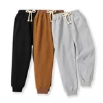 Toddler Boy Solid Color Casual Joggers Pants Sporty Sweatpants for Spring and Autumn Light Grey image 2