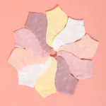 5 Paar Baby / Kleinkind / Kid Heart Stars Muster Mesh Panel Socken rosa