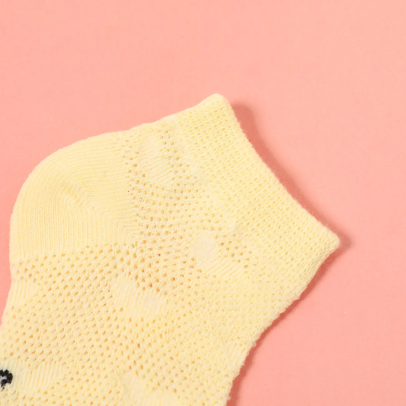5 Paar Baby / Kleinkind / Kid Heart Stars Muster Mesh Panel Socken rosa big image 1