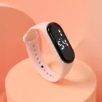 toddler / kid led watch 數字智能純色電子手錶（帶包裝盒） 粉色