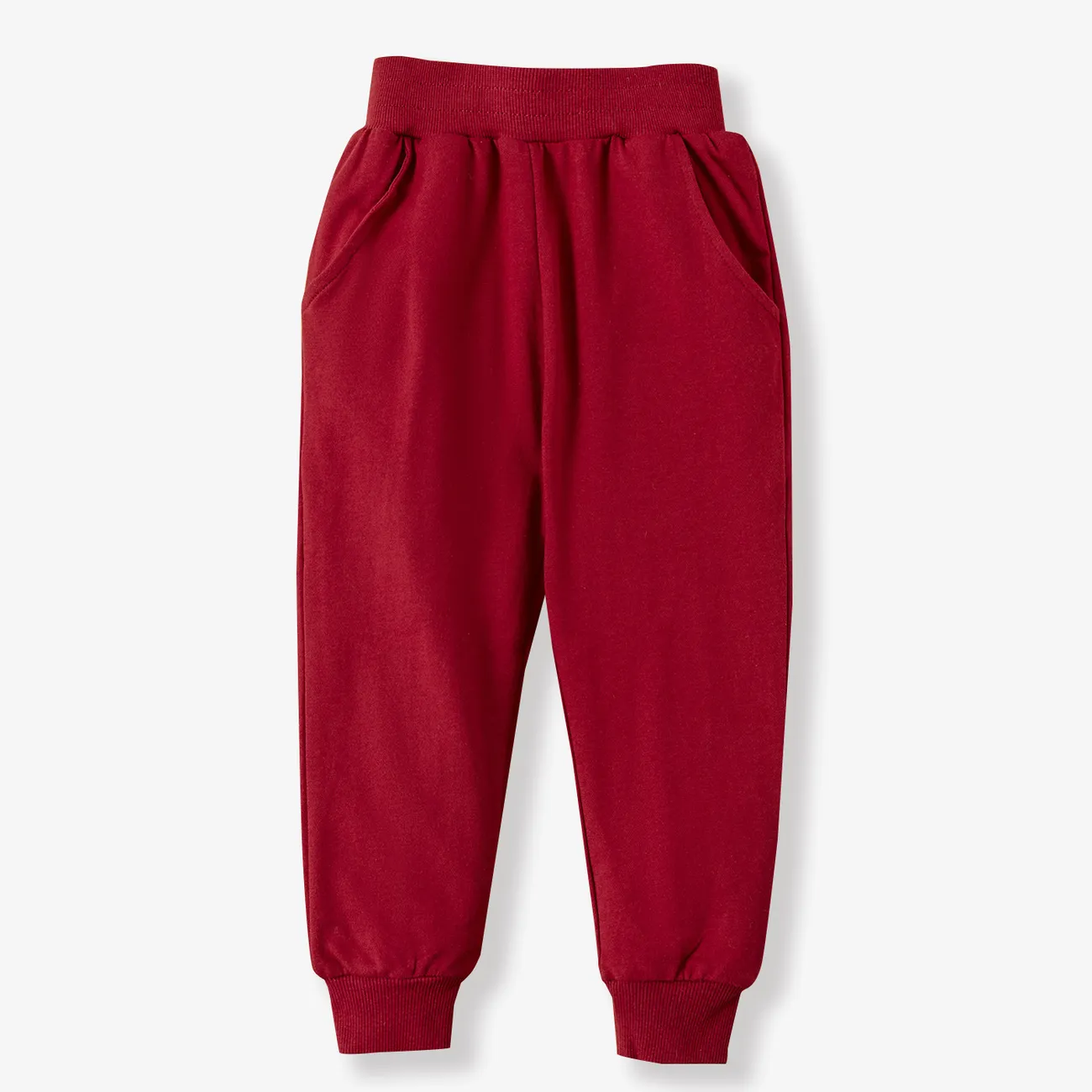 Baby / Toddler Solid Pocket Casual Pants Red big image 1