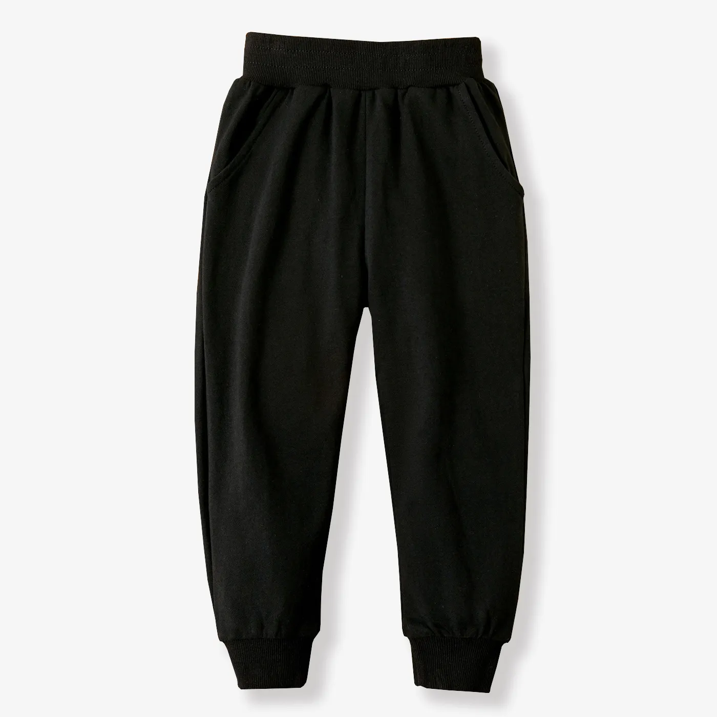 bambino / bambino pantaloni casual tasca solido Nero