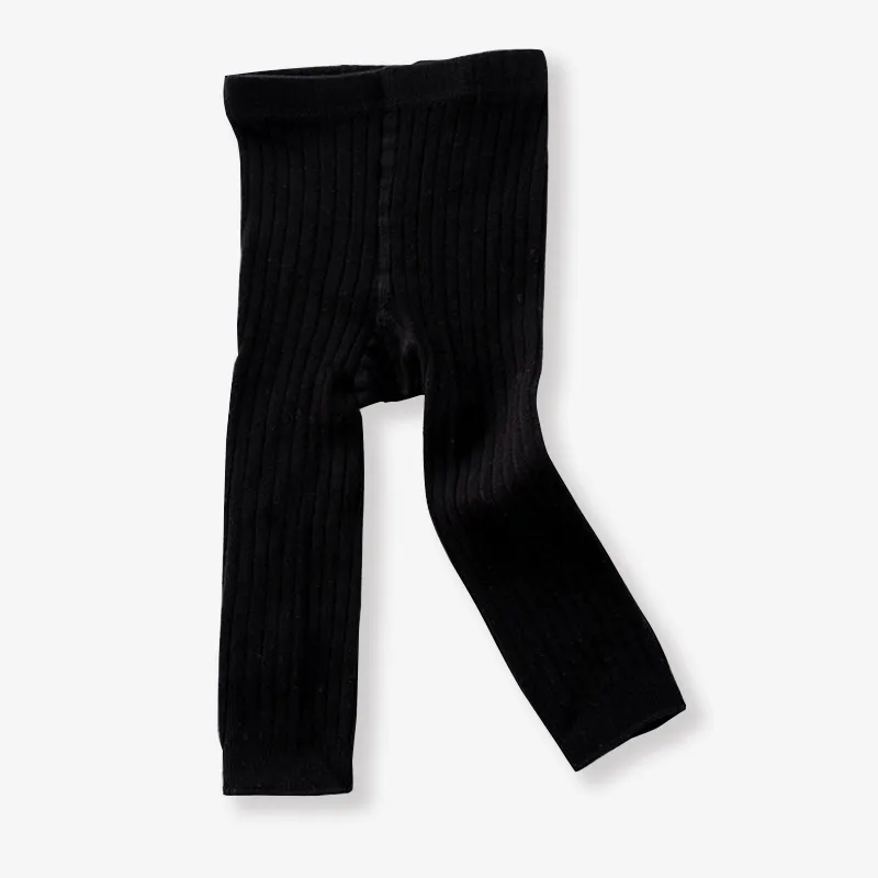 Baby Multi Color Solid Ribbed Tights Leggings