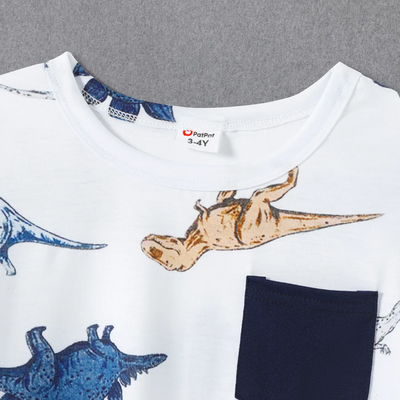 Looks familiares Dinosaurio Camiseta sin mangas Conjuntos combinados para familia Conjuntos Blanco big image 1