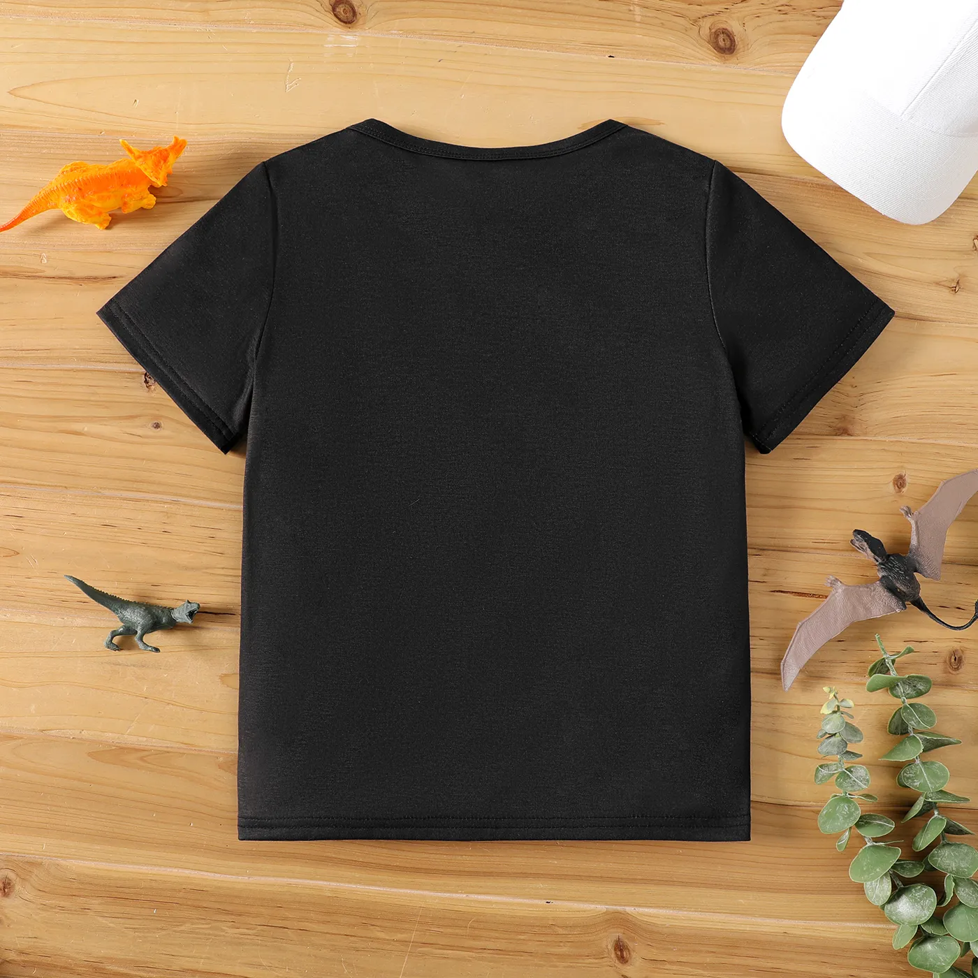 Kid Boy Animal Dinosaur Print Short-sleeve Tee Black image 4