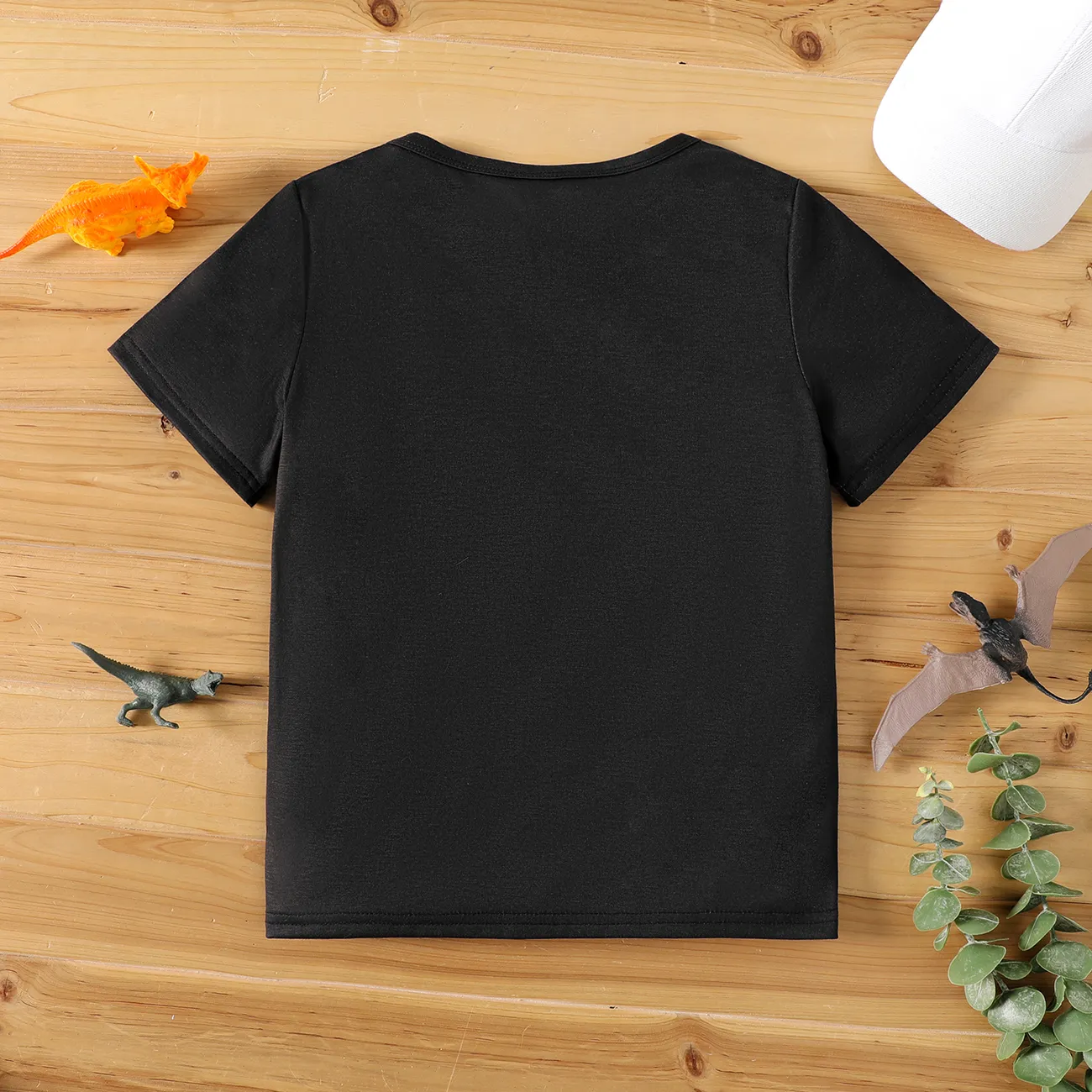 Enfants Garçon Motifs animaux Manches courtes T-Shirt Noir big image 1