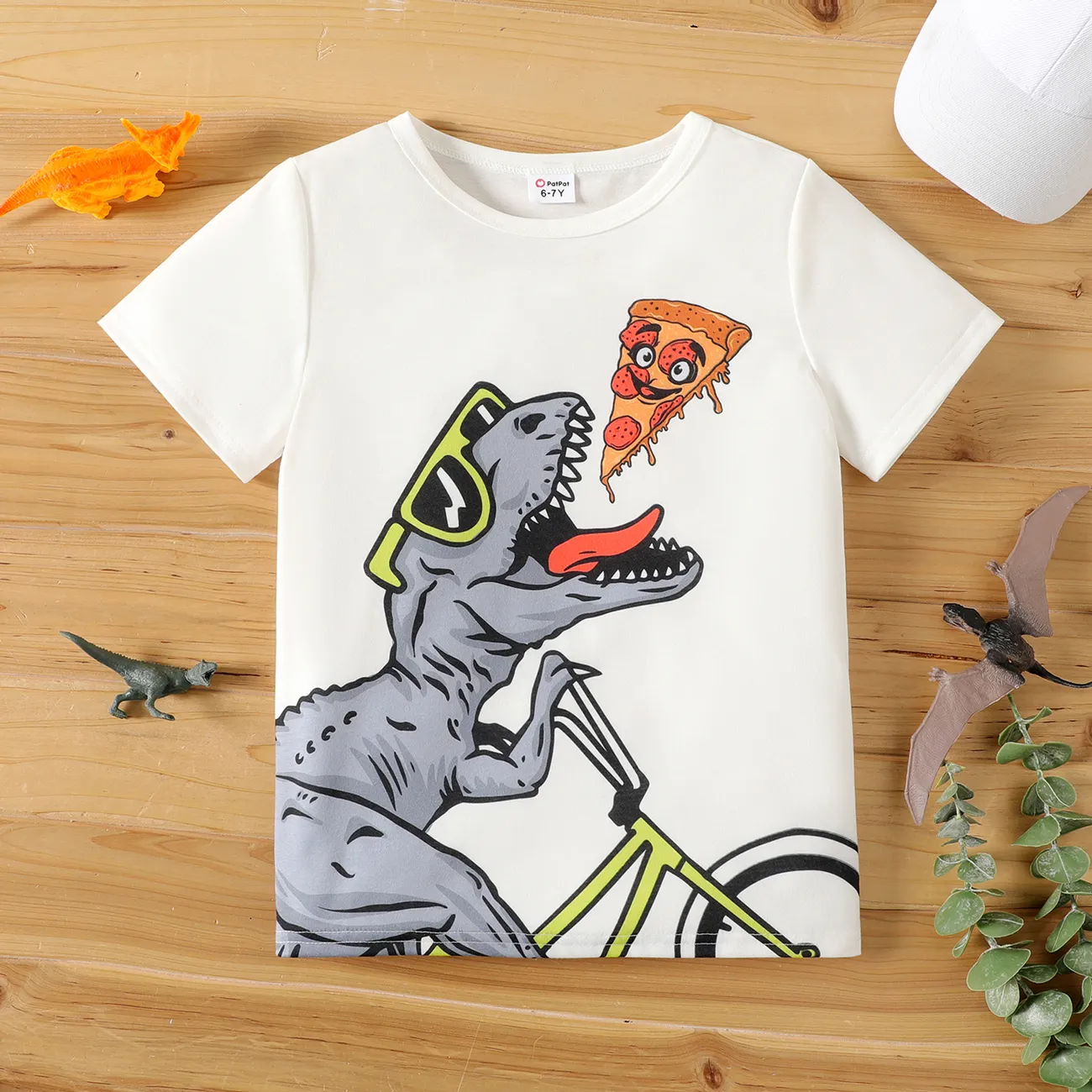 Kid Boy Animal Dinosaur Print Short-sleeve Tee  big image 1