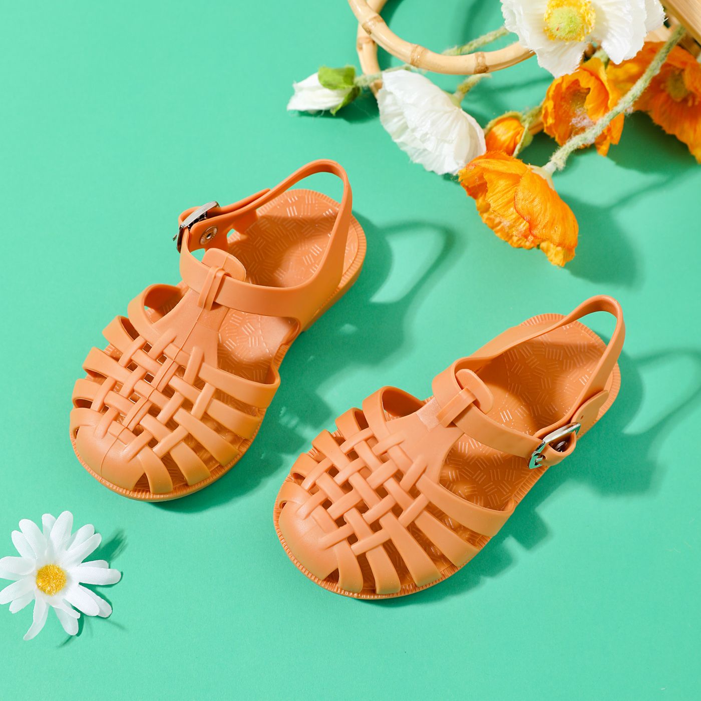 

Toddler / Kid Solid Round Toe Gladiator Sandals