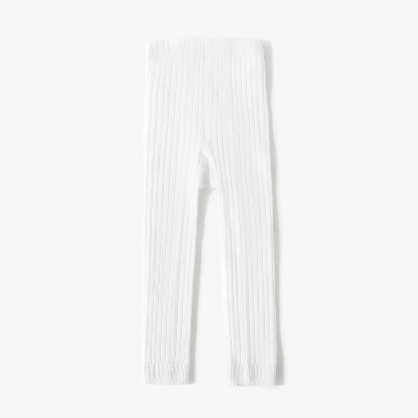 Baby / Toddler Girl Casual Solid Leggings White big image 1