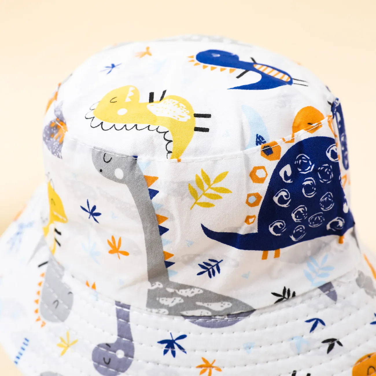 Baby / Kleinkind Allover Dinosaurier Print Bucket Hat weiß big image 1