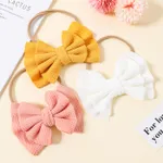Pure Color Textured Bowknot Hair Ties for Girls  image 5