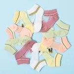 5 paires de chaussettes à panneau en maille graphique pour bébé/enfant en bas âge/enfant Blanc