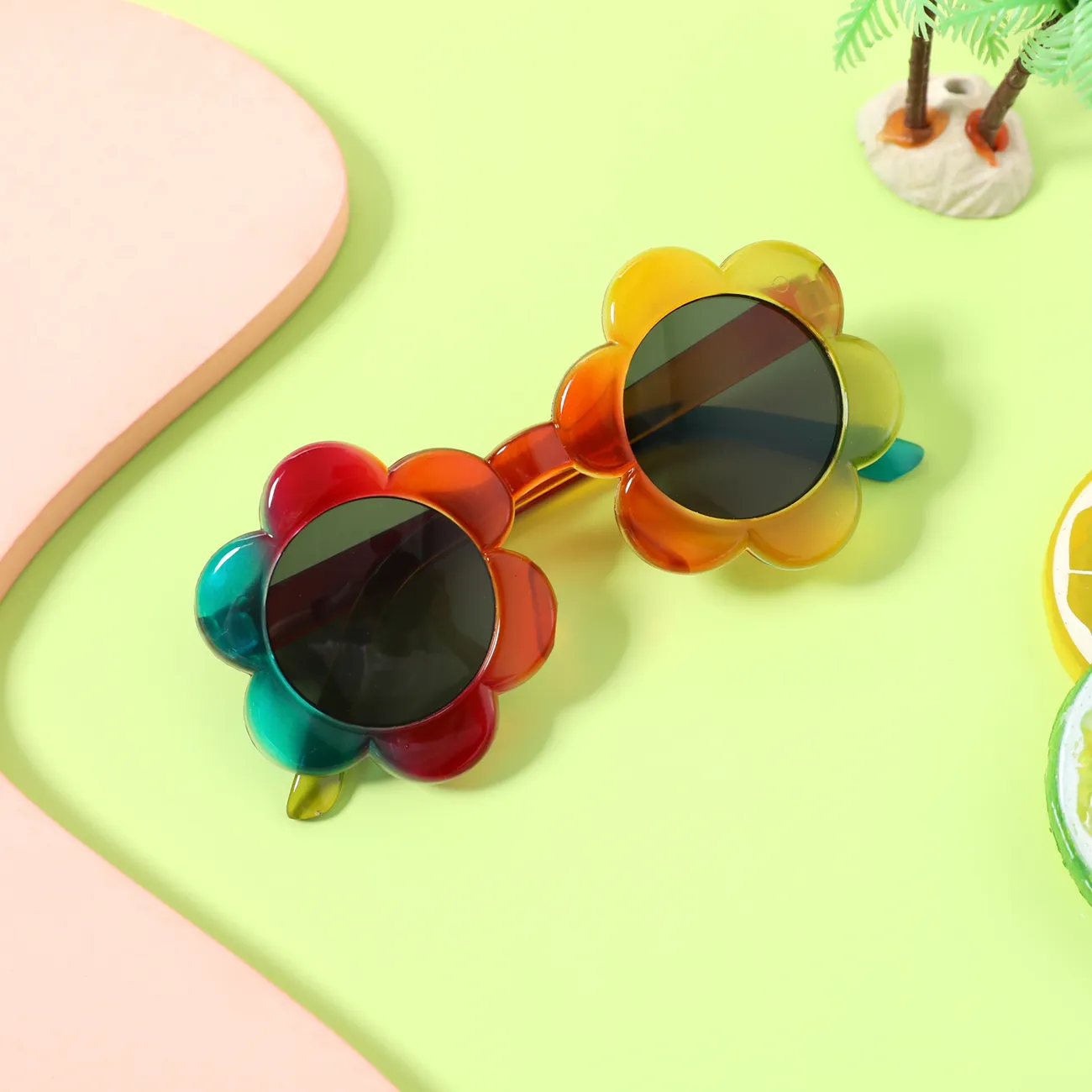 lunettes décoratives colorées en forme de fleur de soleil pour bébé / enfant en bas âge Gris big image 1