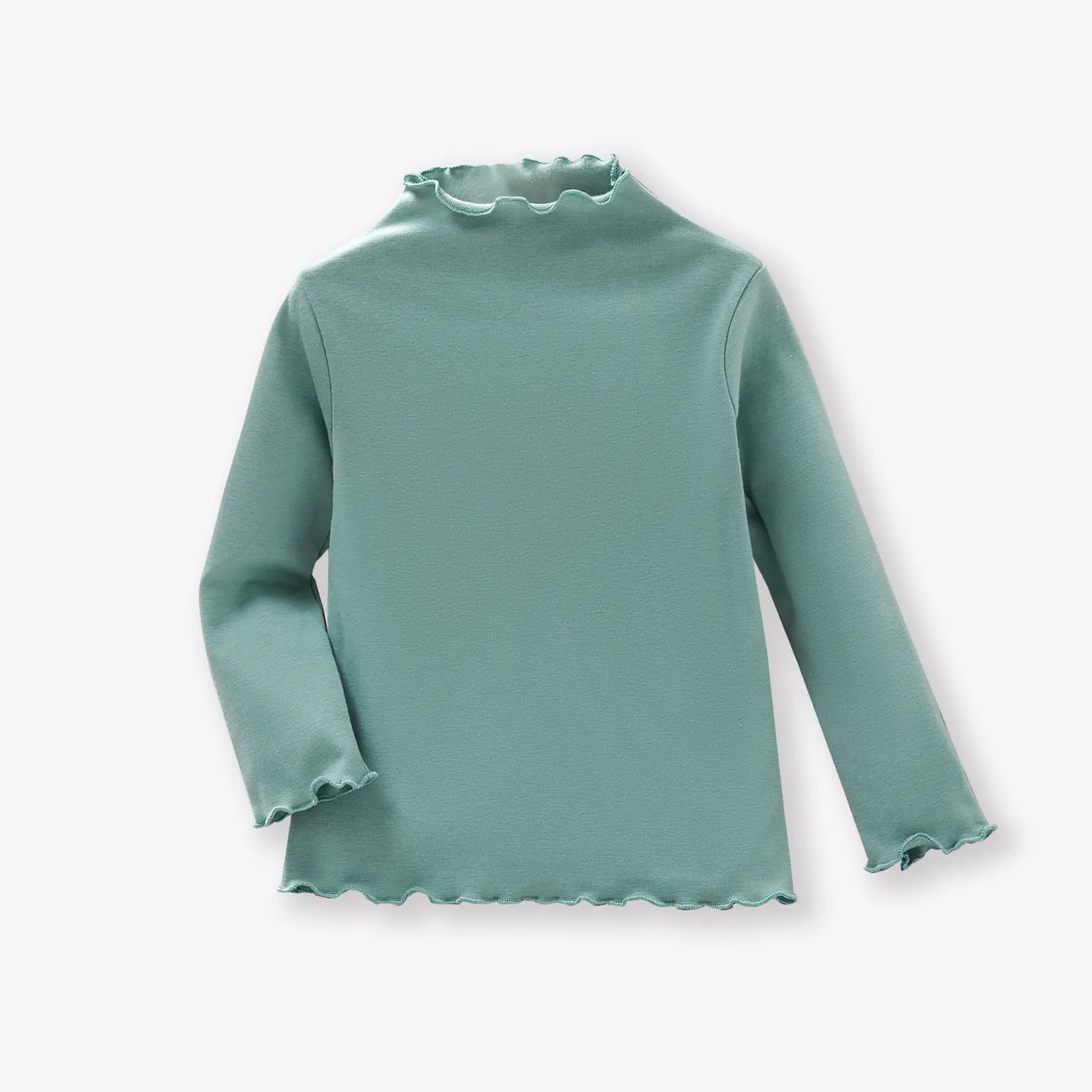 Baby / Toddler Solid Long-sleeve Casual Tee Mint Green big image 1