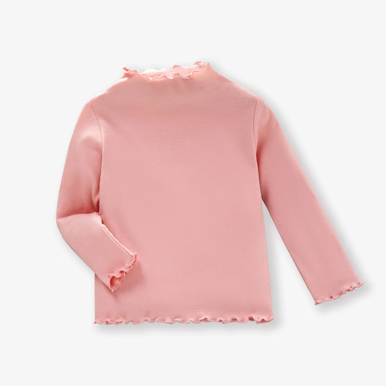 Kleinkinder Mädchen Stehkragen Süß Langärmelig T-Shirts rosa big image 1