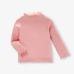 Baby / Toddler Solid Long-sleeve Casual Tee Pink