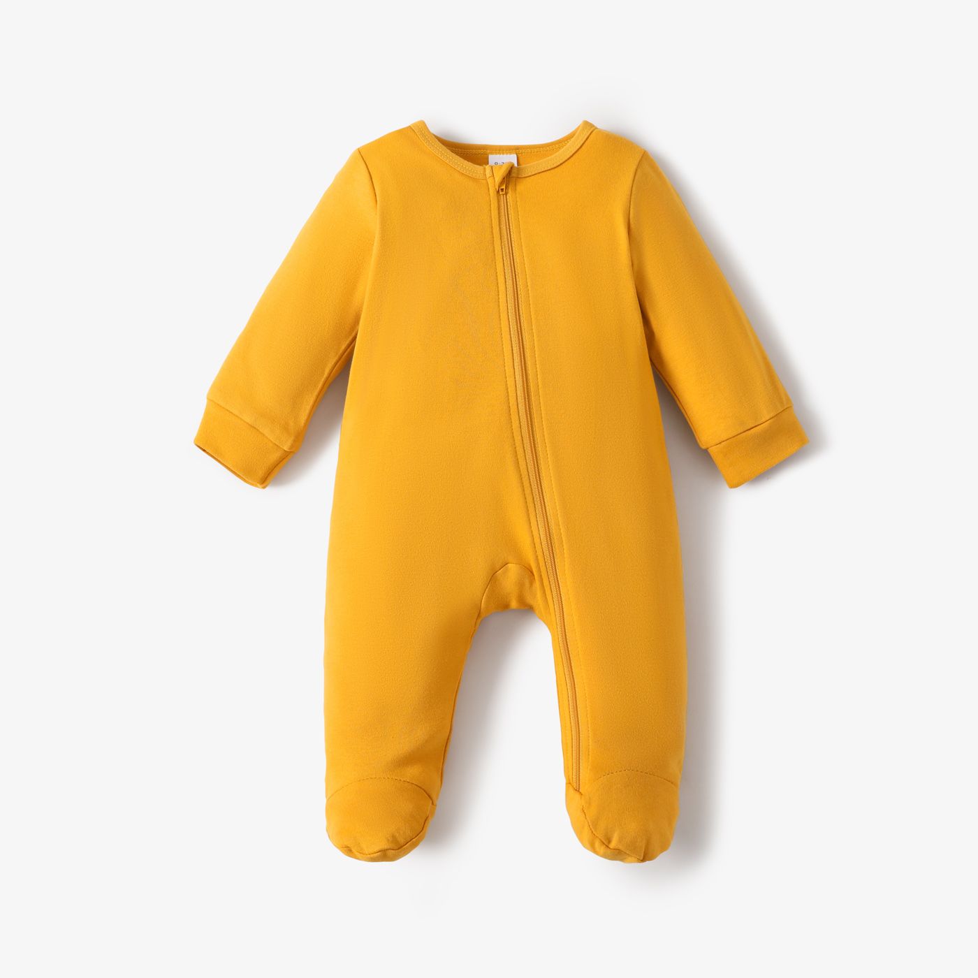 Multi Color Solid Footed/footie Long-sleeve Baby Jumpsuit