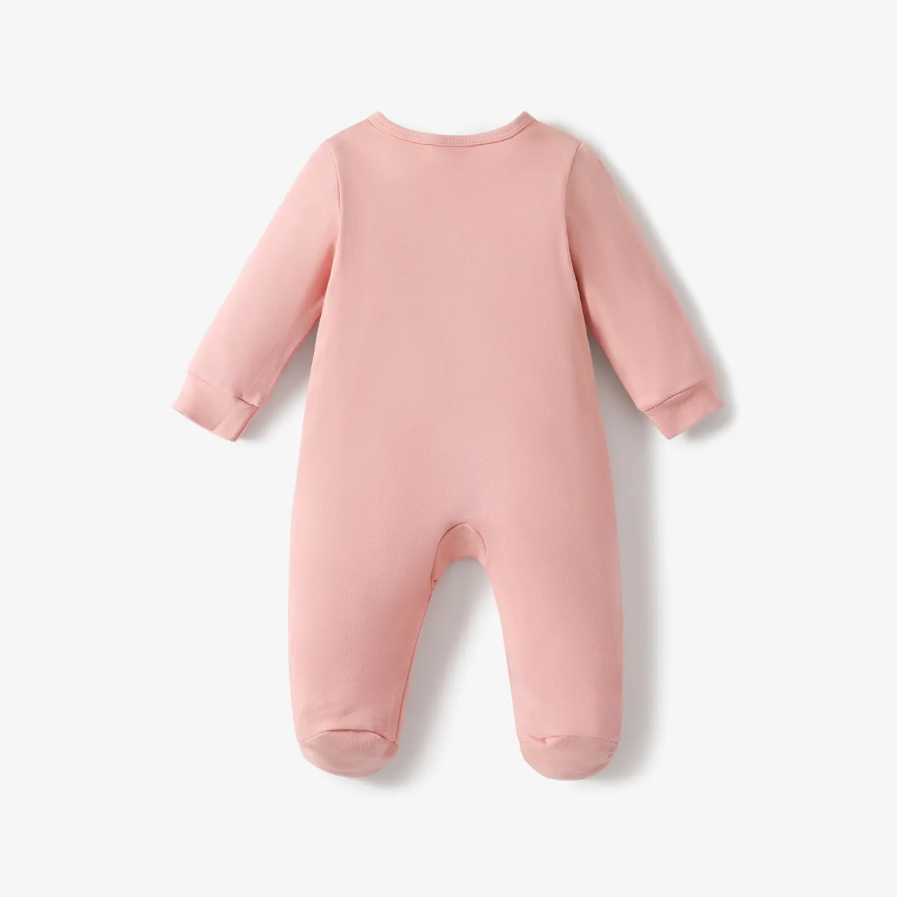 Baby Unisex Basics Langärmelig Baby-Overalls Hell rosa big image 1