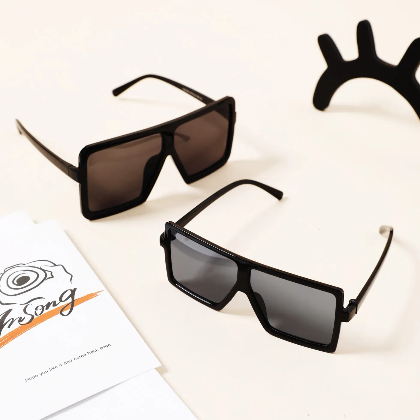 Occhiali di moda Balck Flat Top per mamma e me  image 4