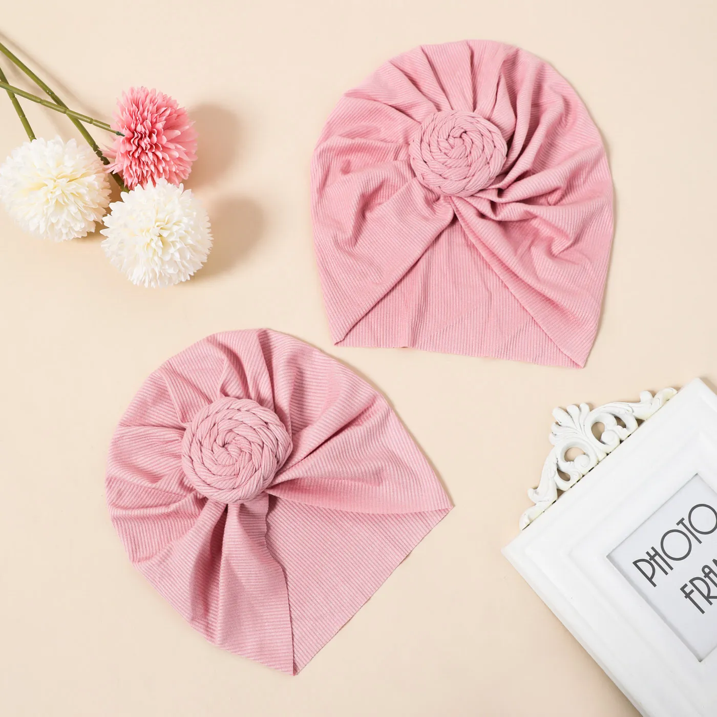 Pure Color Swirl Flower Headband Turban for Mom and Me  image 5