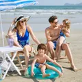 Family Matching Plant Floral Print Scallop Trim One-piece/Two-piece Swimsuit or Swim Trunks Shorts  image 3