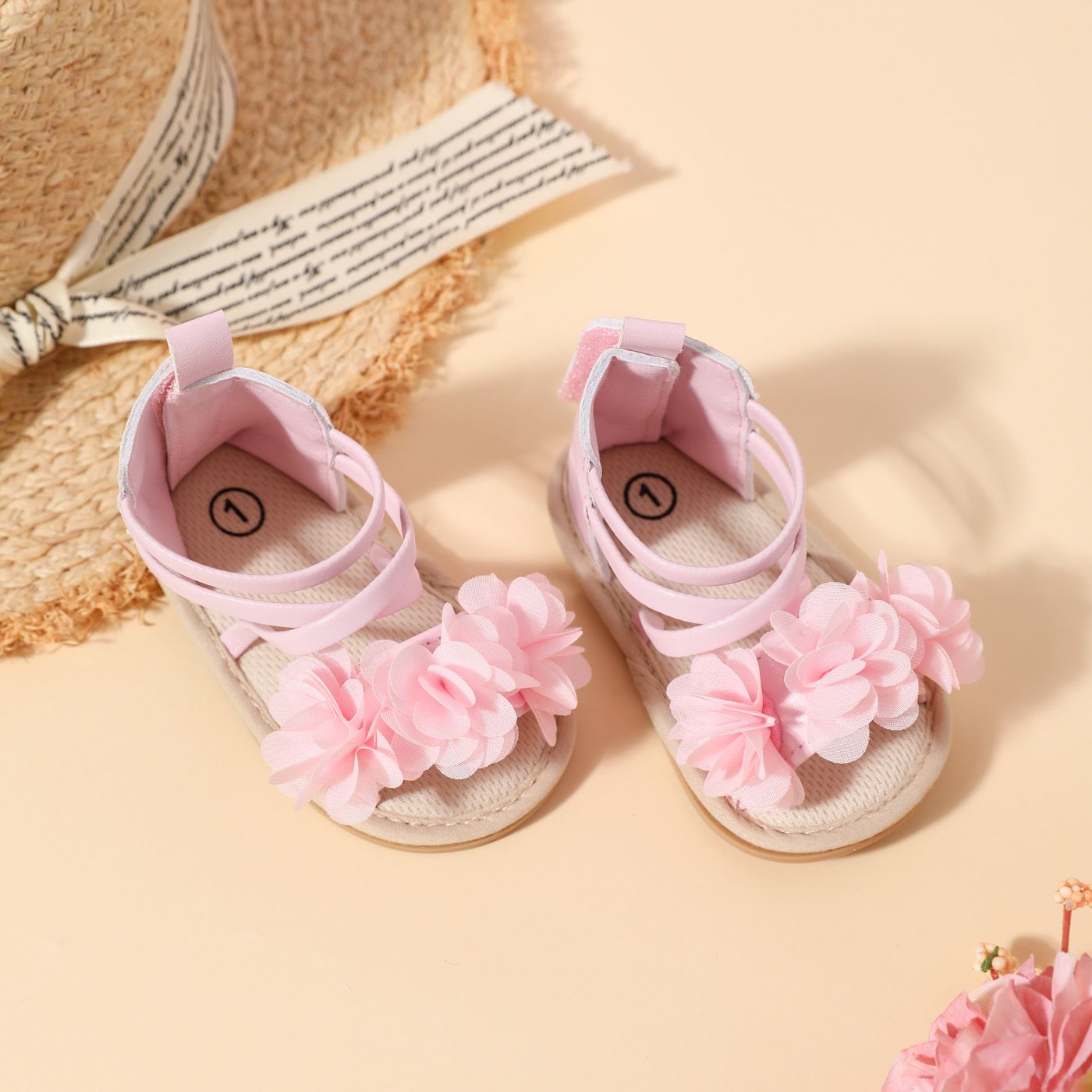 

Baby / Toddler Floral Decor Solid Sandals Prewalker Shoes