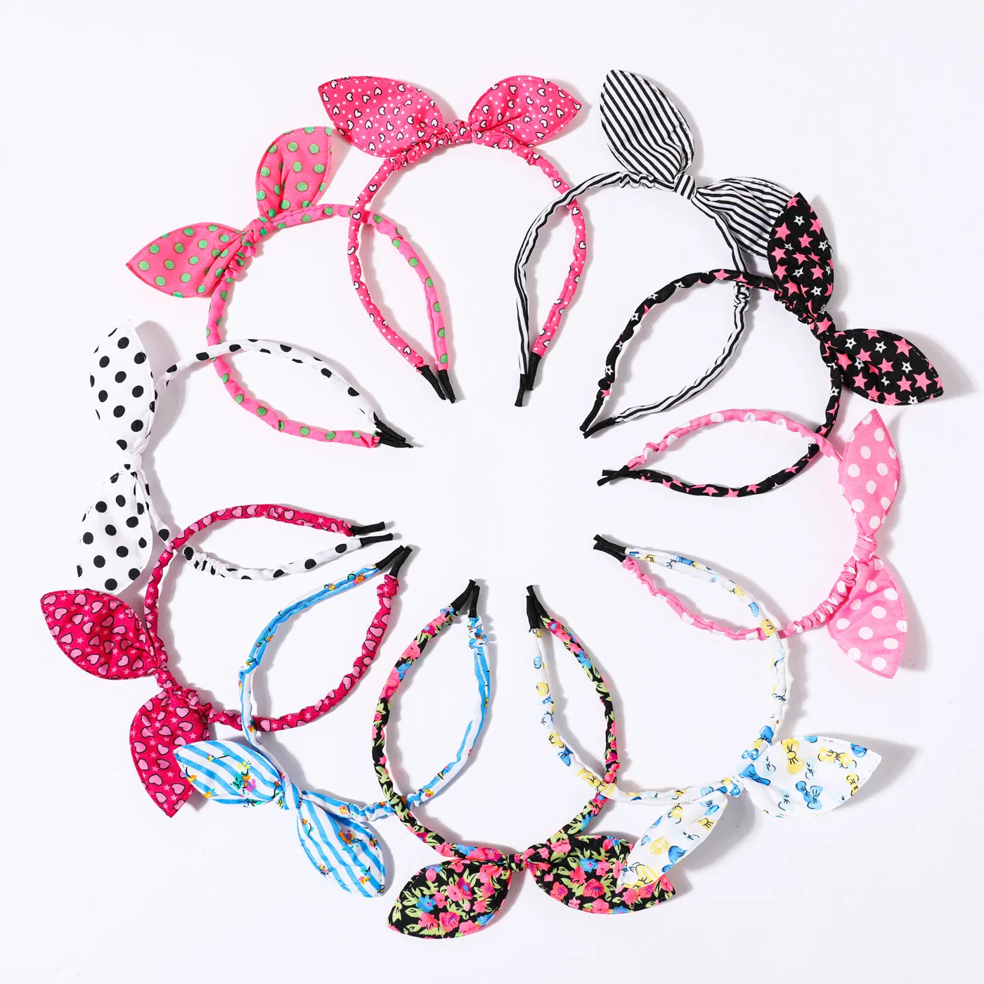 

10-pack Multicolor Bow Headband Hair Hoop for Girls
