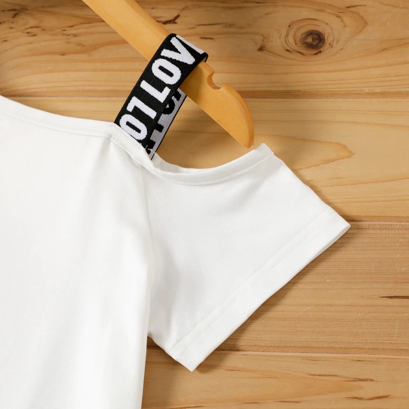 Kid Girl Butterfly Print Colorblock Cold Shoulder Short-sleeve Dress White image 4