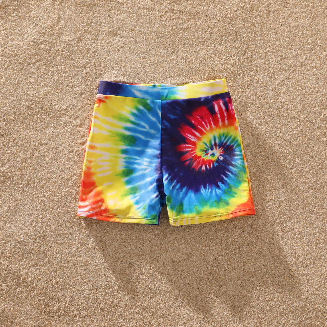 Family Matching Tie Dye Tank Crop Top Bikini Set Swimwear and Swim Trunks Shorts  big image 1