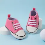 Baby / Toddler Simple Solid Lace Up Prewalker Shoes Pink
