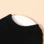 6 pares de meias antiderrapantes de cor pura para bebês Preto/Branco image 4