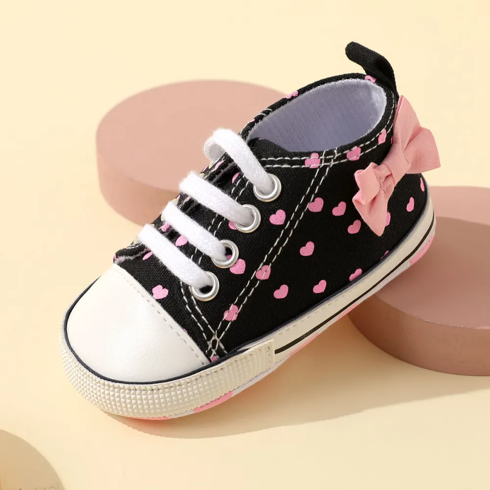 Baby / Toddler Heart Pattern Bow Back Prewalker Shoes big image 4