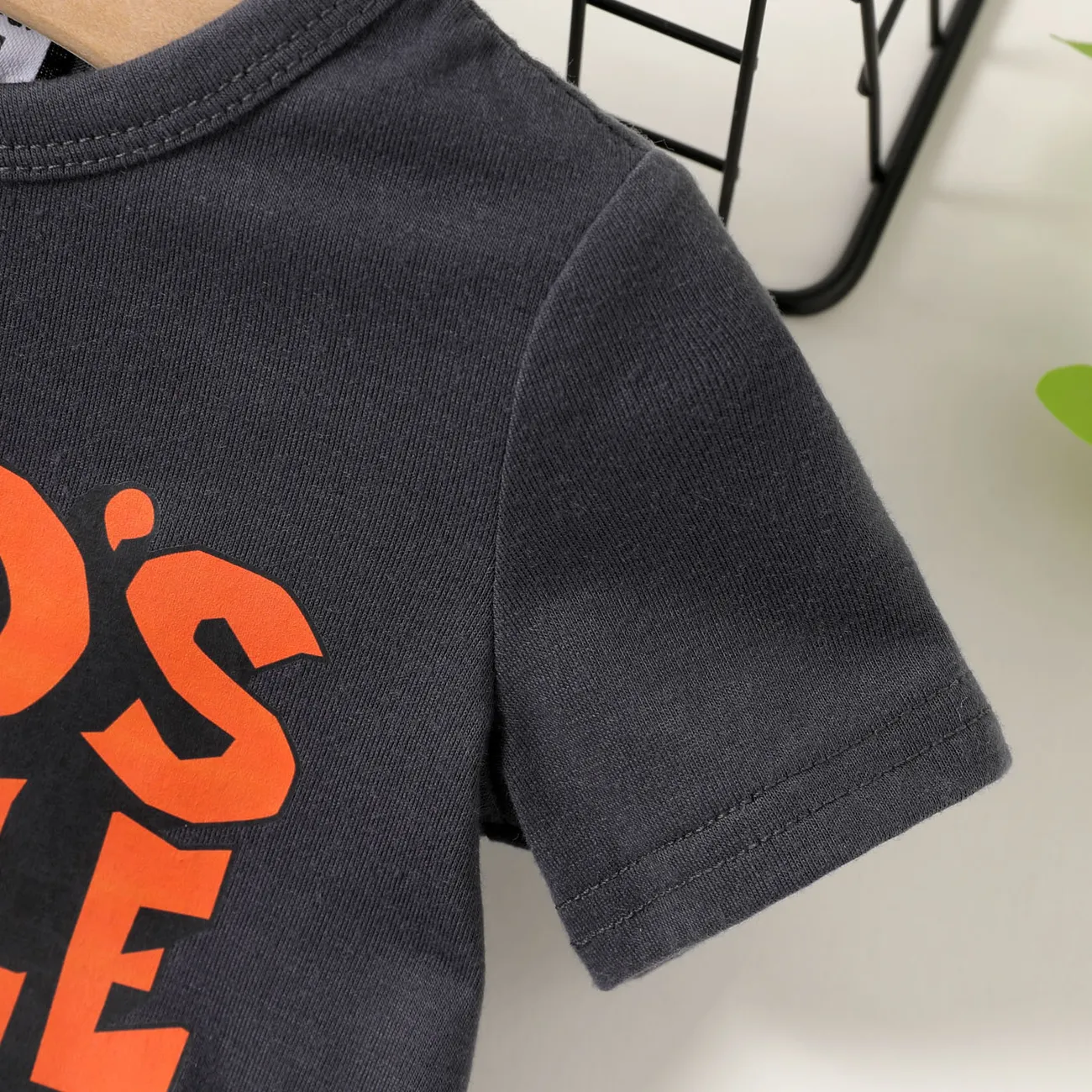 Vatertag Baby Jungen Basics Kurzärmelig T-Shirts dunkelgrau big image 1