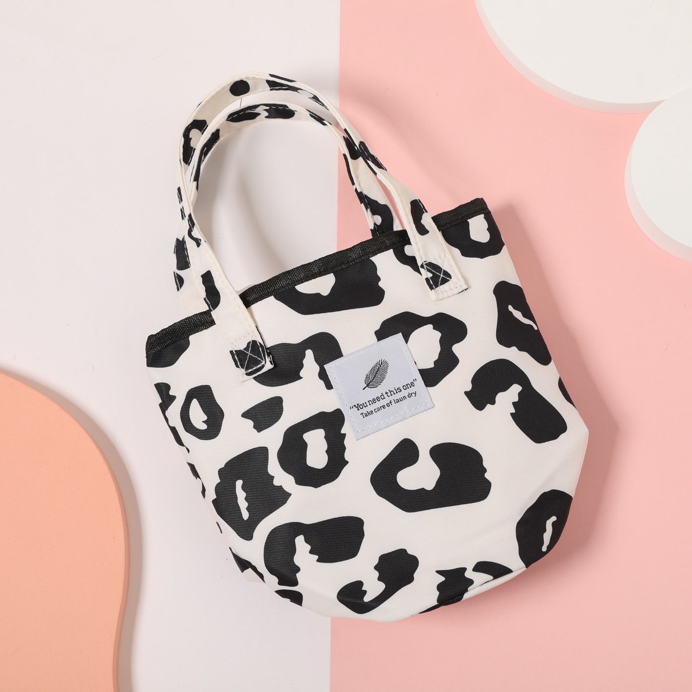

Kid Two Tone Print Shoulder Tote Bag Bucket Bag