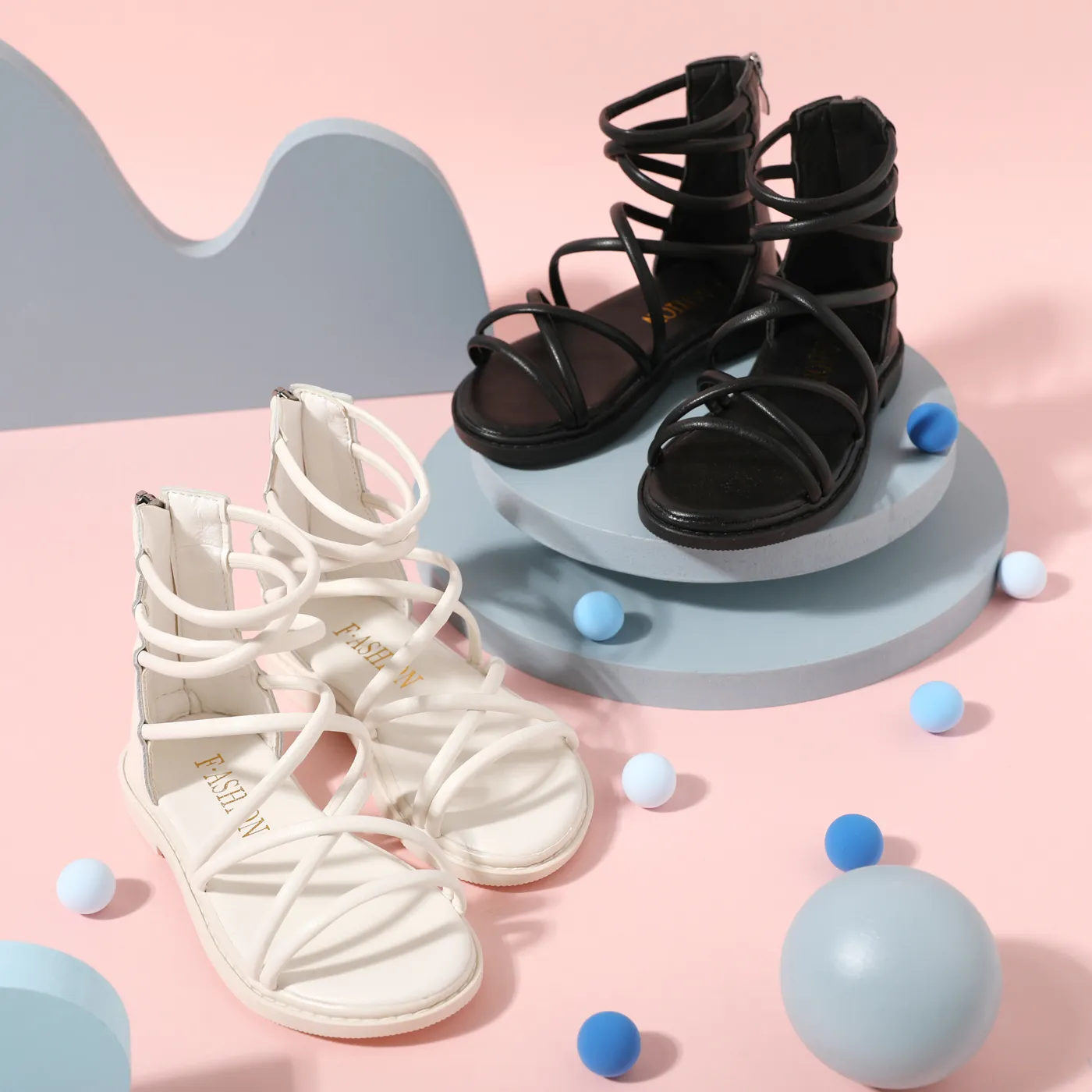 Toddler / Kid Non-slip Solid Gladiator Sandals