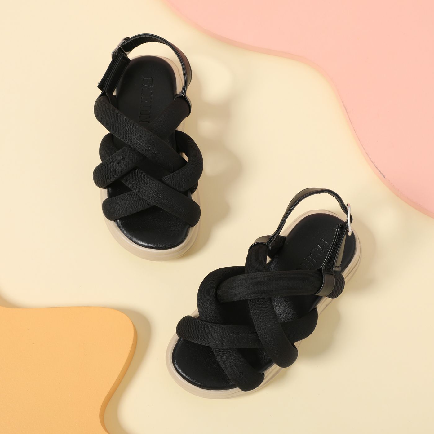 

Toddler / Kid Simple Solid Criss Cross Sandals