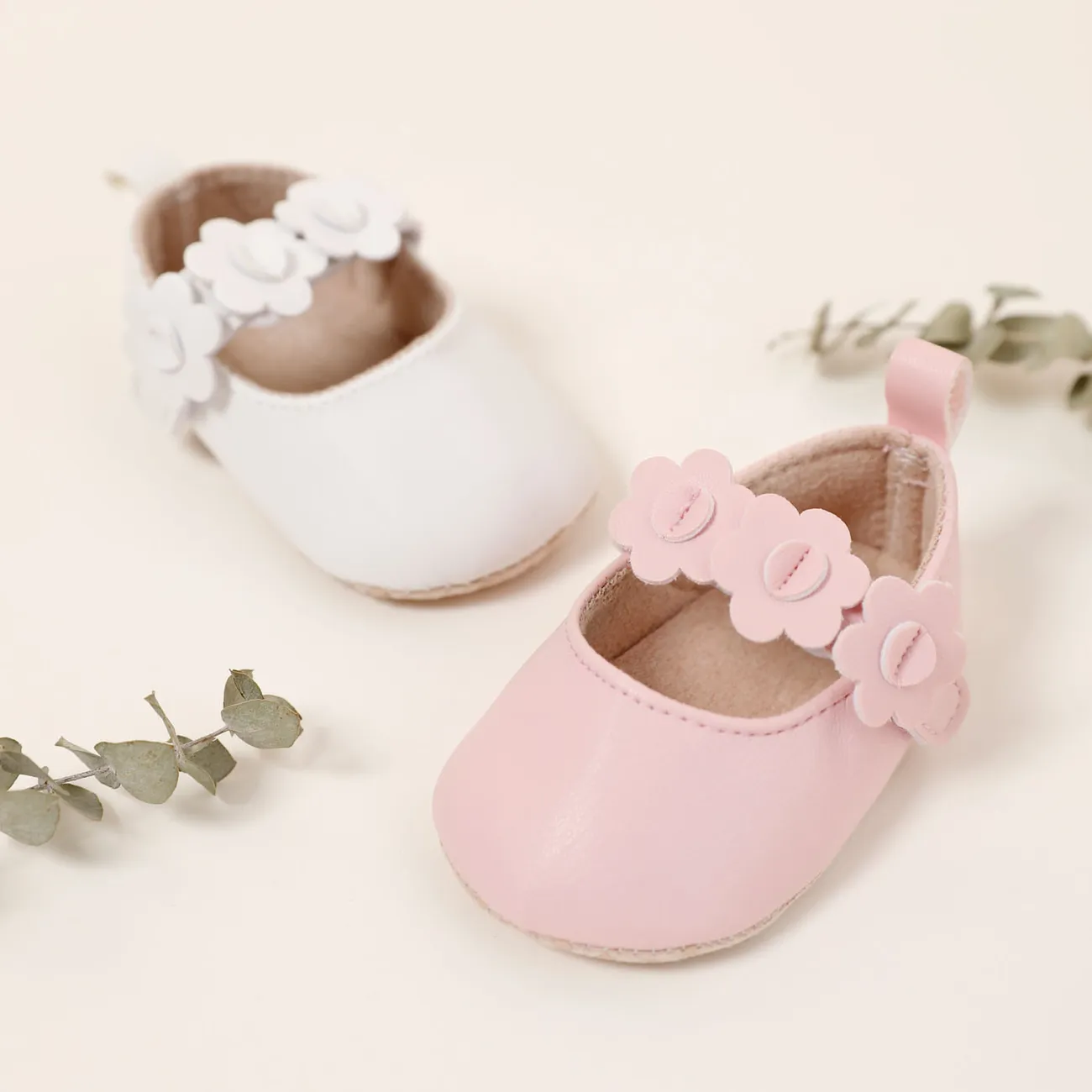 Baby / Toddler Floral Decor Prewalker Shoes White big image 1