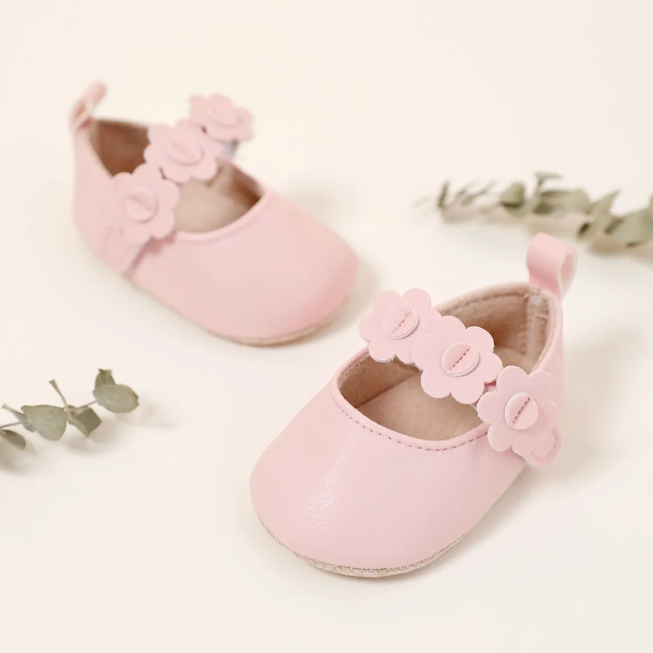 嬰兒 女 甜美 純色 學步鞋 粉色 big image 1