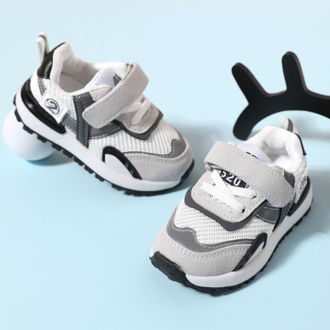 

Toddler Mesh Panel Breathable Grey Sneakers