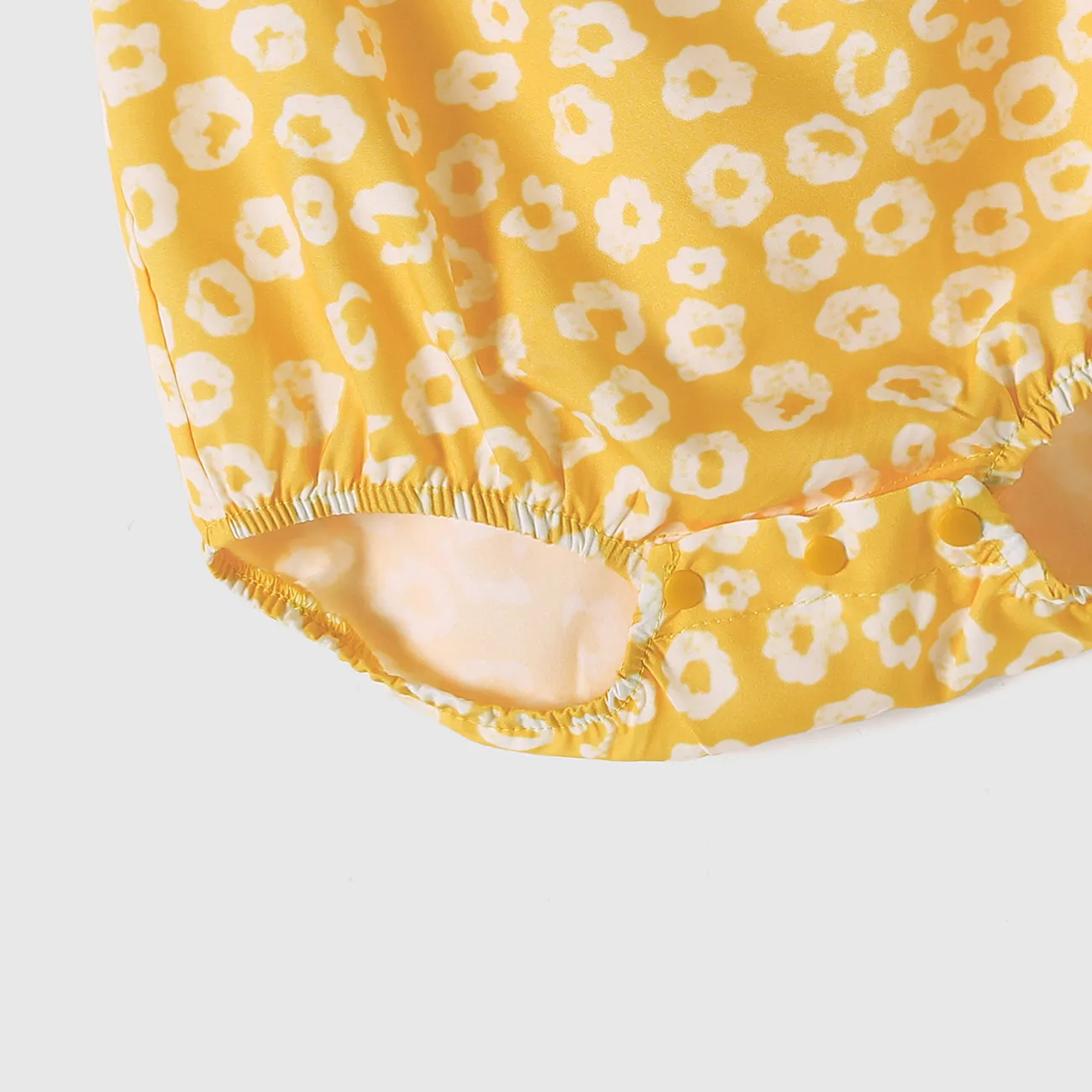 Dia da Mãe Look de família Flores isoladas Manga cava Conjuntos de roupa para a família Conjuntos Amarelo big image 1