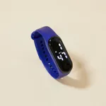 Relógio led digital inteligente de cor pura para criança/criança (com caixa de embalagem) Azul Escuro