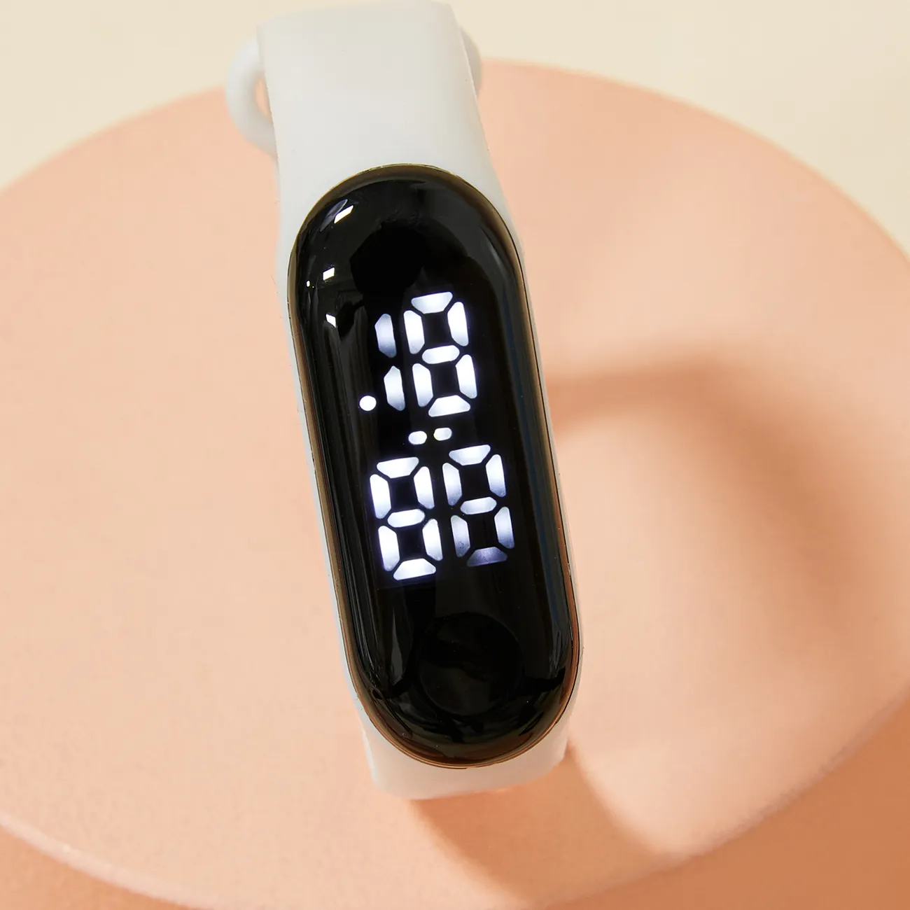 Relógio led digital inteligente de cor pura para criança/criança (com caixa de embalagem) Branco big image 1