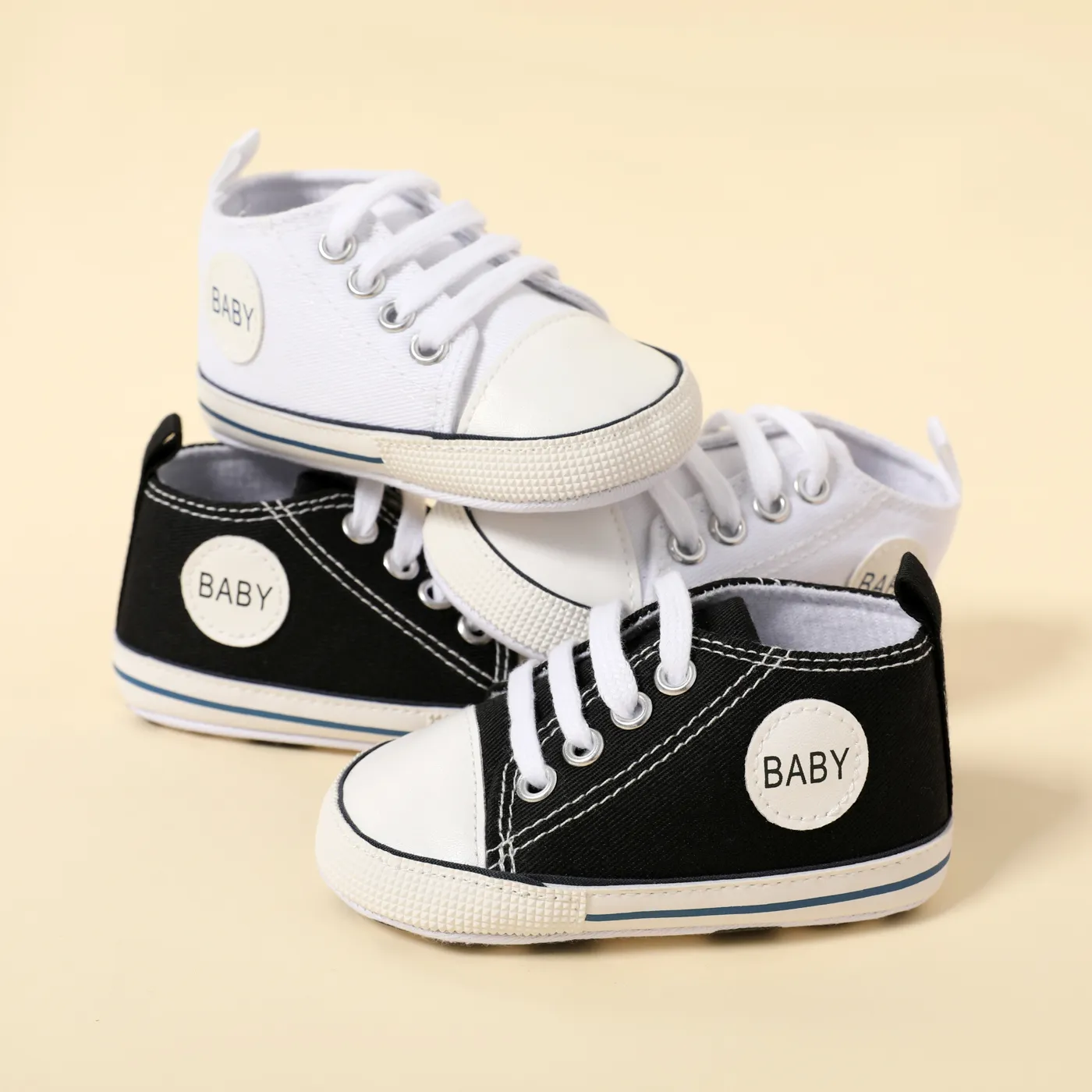 Baby / Toddler Letter Graphic Solid Prewalker Shoes Black image 2