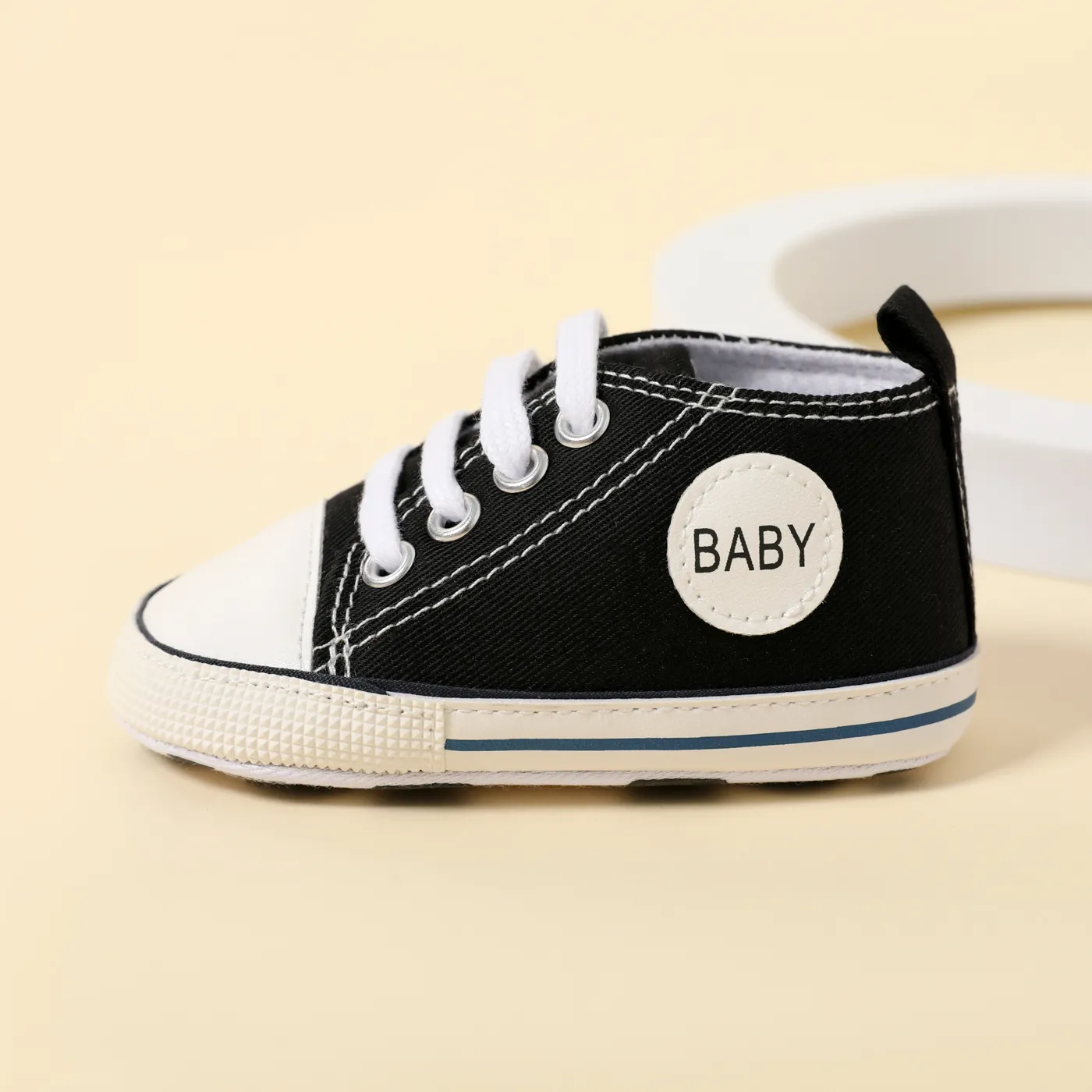 Baby / Toddler Letter Graphic Solid Prewalker Shoes Black image 4