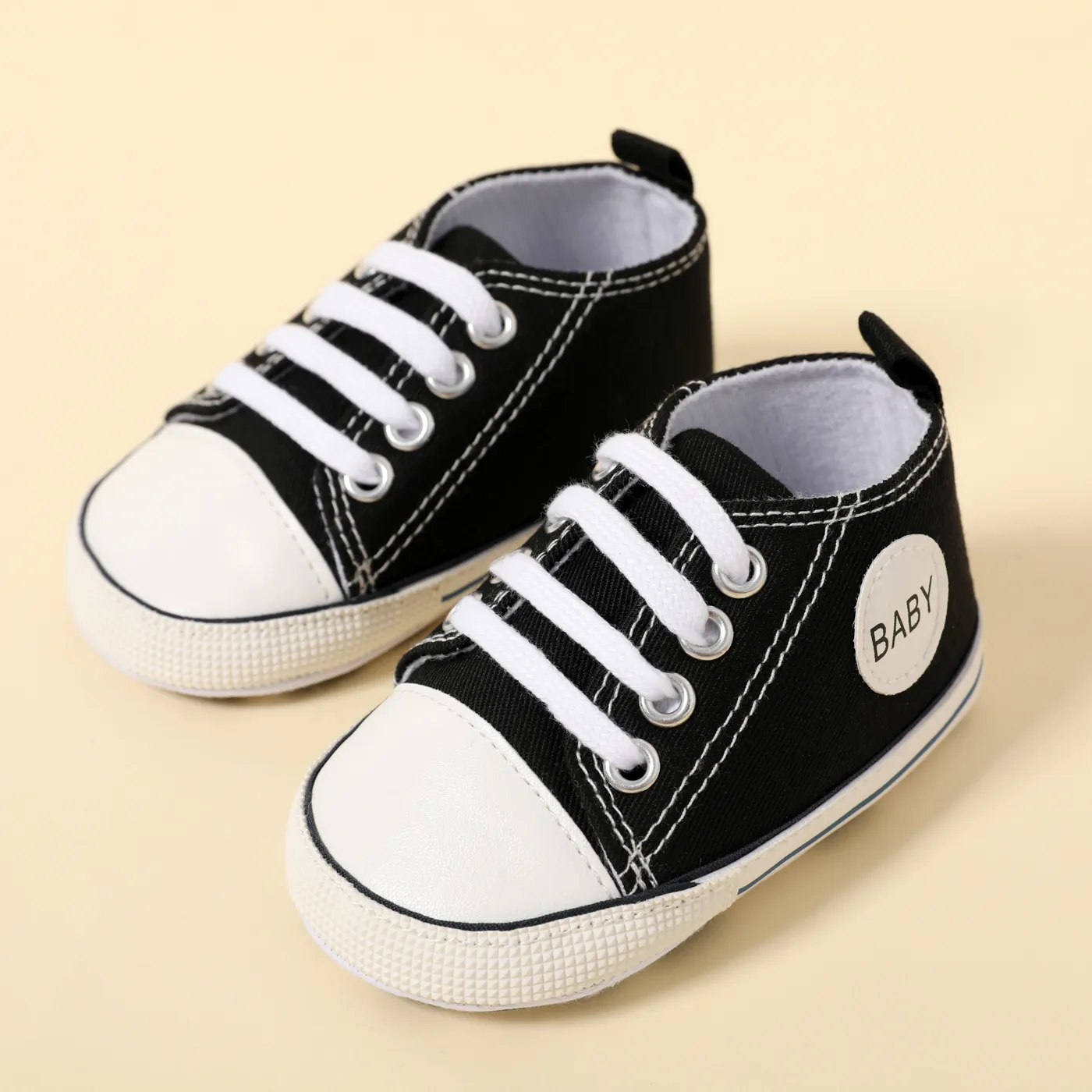 Baby / Toddler Letter Graphic Solid Prewalker Shoes Black image 3